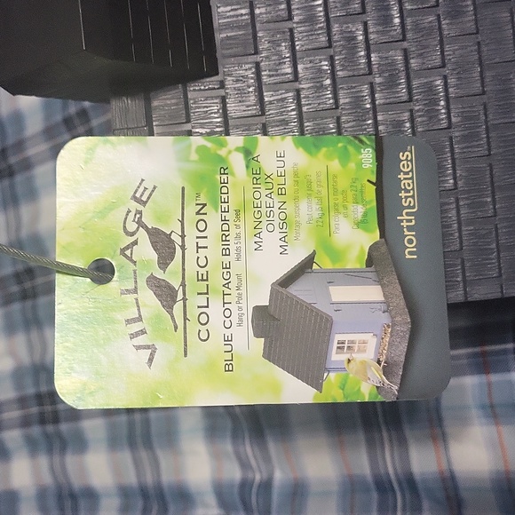 Blue cottage house birdfeeder NWT Village Collection blue gray NEW - Picture 6 of 6